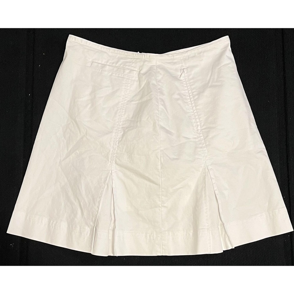 Nike Golf Skirt Womens Medium White Dri-FIT Pleated Athletic Golf Zip Pockets